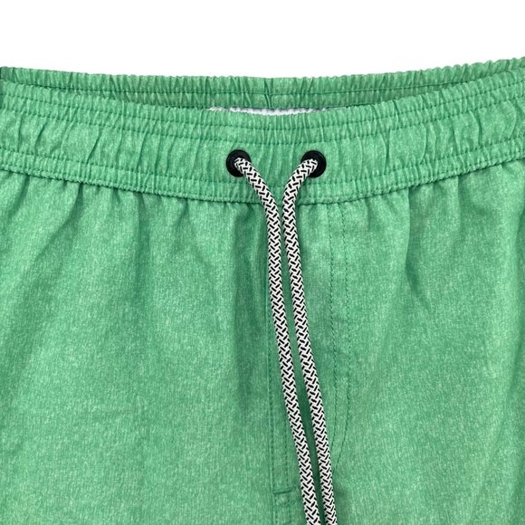 Maamgic Swim Trunks Mens Green Polyester Stretch Swimsuit 6.5" Size L - Picture 12 of 13